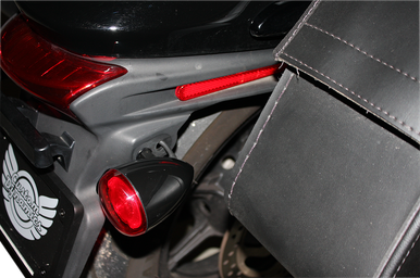 CUSTOM DYNAMICS ProBEAM‚Â Universal Turn Signals - Gloss Black/Red PB-UNV-RTS-R-B