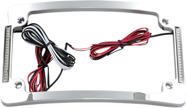 CUSTOM DYNAMICS Tri-Radius License Plate Frame w Flushmount LEDs - Chrome TF06-C