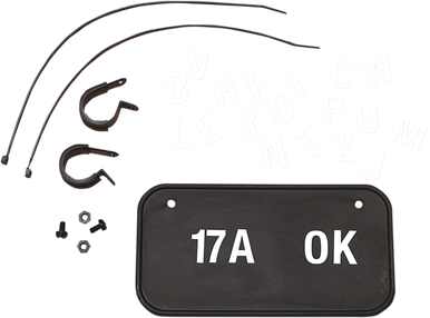 HARDLINE ATV License Kit - Black 2341B