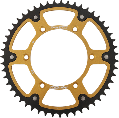 SUPERSPROX Stealth Rear Sprocket - 51-Tooth - Gold - Kawasaki RST-808-51-GLD