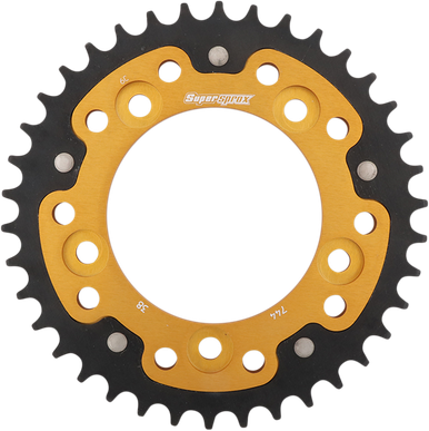 SUPERSPROX Stealth Rear Sprocket - 38-Tooth - Gold - Ducati RST-744-38-GLD