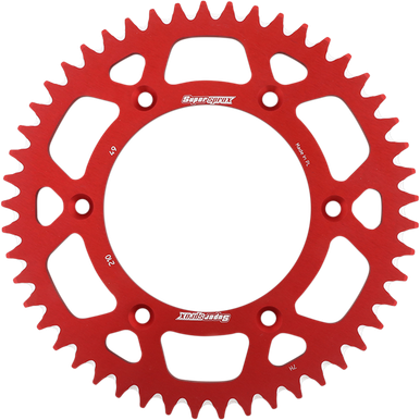 SUPERSPROX Rear Sprocket - Red - Honda - 49-Tooth RAL21049RED