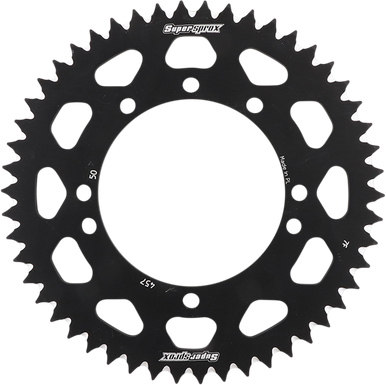 SUPERSPROX Rear Sprocket - Black - Kawasaki - 50-Tooth RAL-457-50-BLK