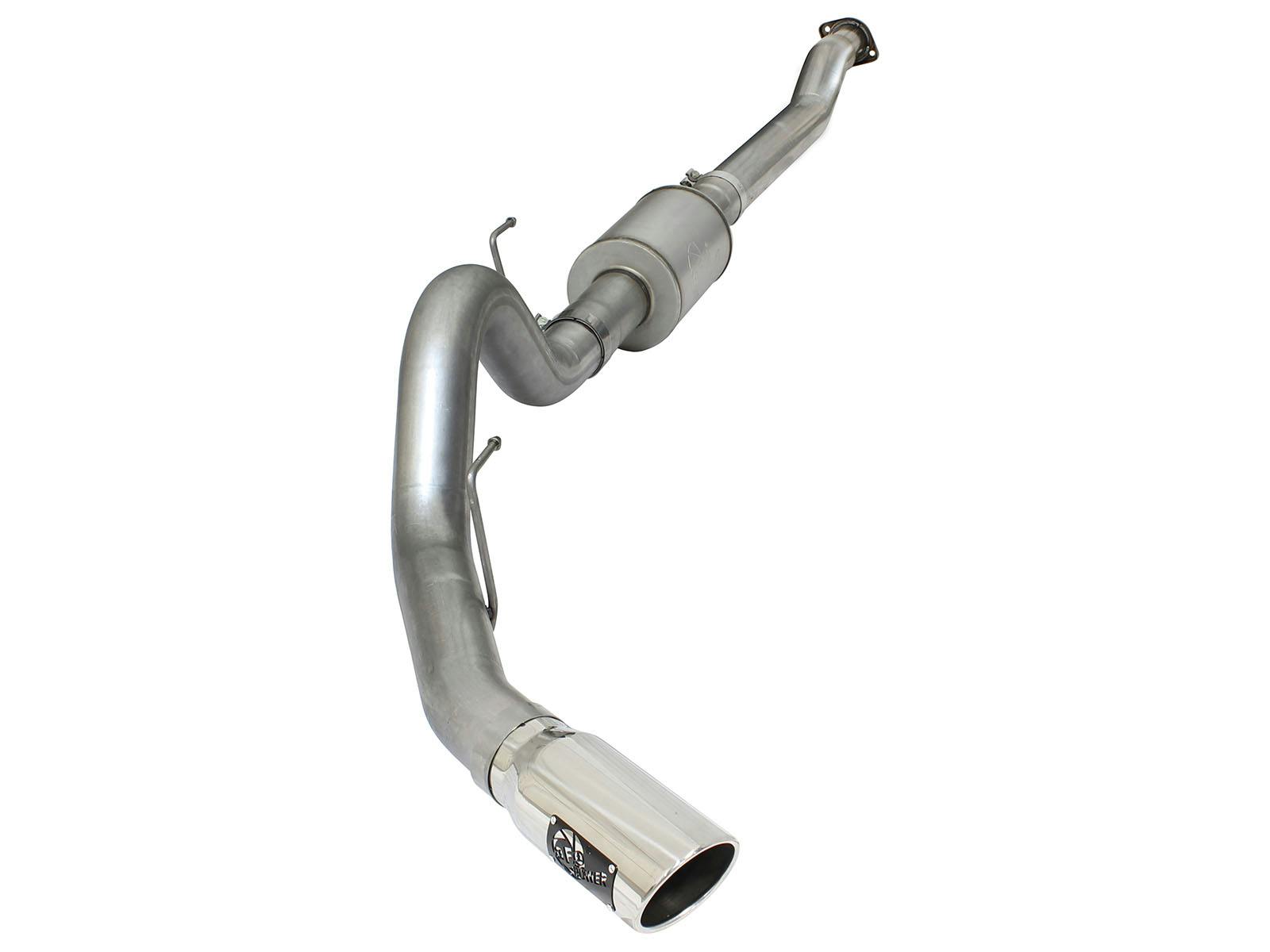 AFE 49-03069-P ATLAS 4 IN Aluminized Steel Cat-Back Exhaust System w/ Muffler & Polished Tip