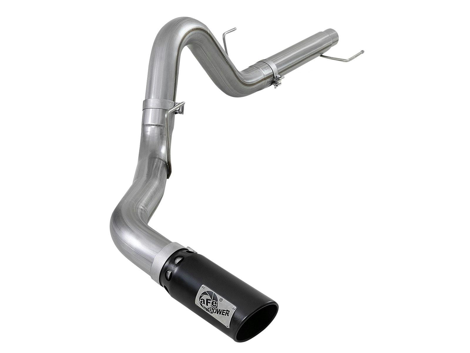 AFE 49-03106-B Atlas 4 IN Aluminized Steel DPF-Back Exhaust System w/ Black Tip