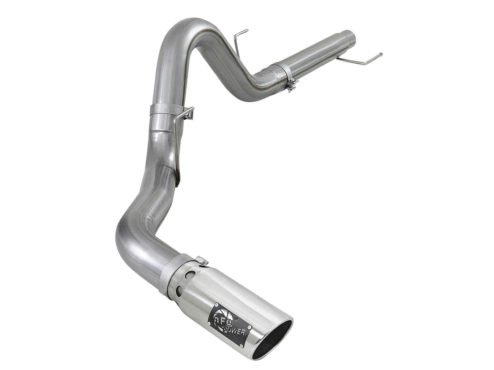 AFE 49-03106-P Atlas 4 IN Aluminized Steel DPF-Back Exhaust System w/ Polished Tip