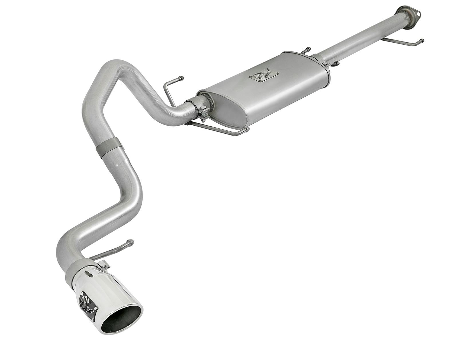 AFE 49-06039-P Scorpion 2-1/2 IN Aluminized Steel Cat-Back Exhaust System w/ Polished Tip
