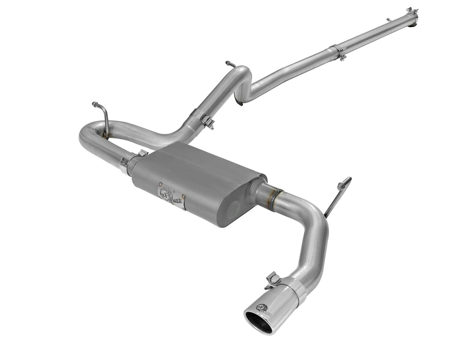 AFE 49-08044-1P Scorpion 2-1/2 IN Aluminized Steel Cat-Back Exhaust System w/ Polished Tip