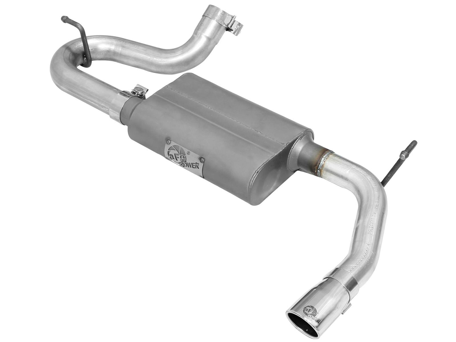 AFE 49-08047-P Scorpion 2-1/2 IN Aluminized Steel Axle-Back Exhaust System w/ Polished Tip
