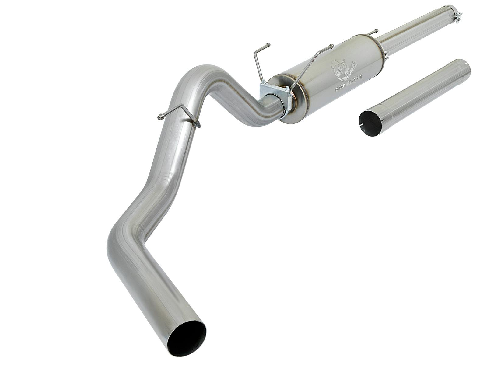 AFE 49-12005 Large Bore-HD 4 IN 409 Stainless Steel Cat-Back Exhaust System w/o Tip
