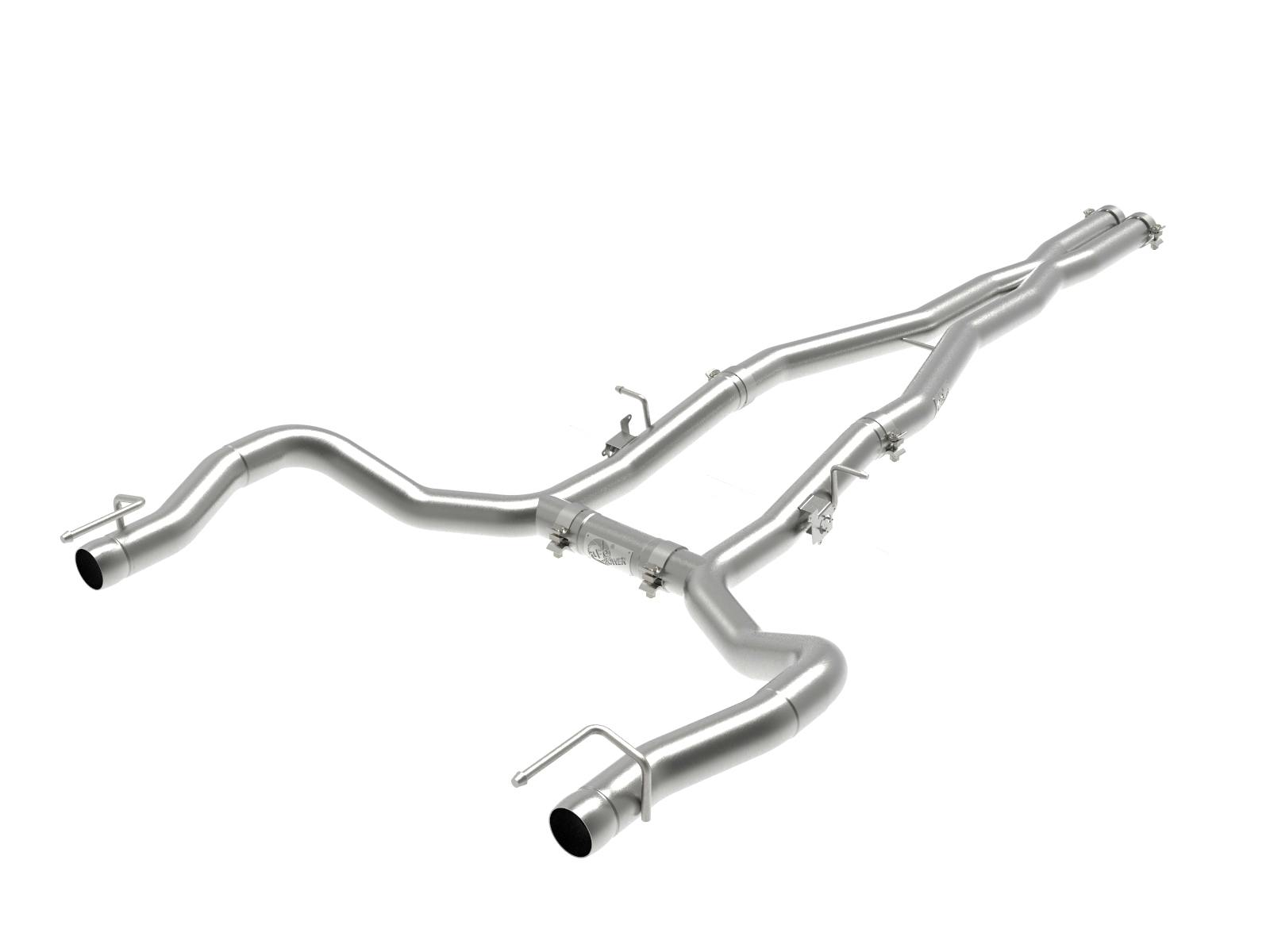 AFE 49-32070NM MACH Force-Xp 3 IN 304 Stainless Steel Cat-Back Exhaust System w/o Muffler