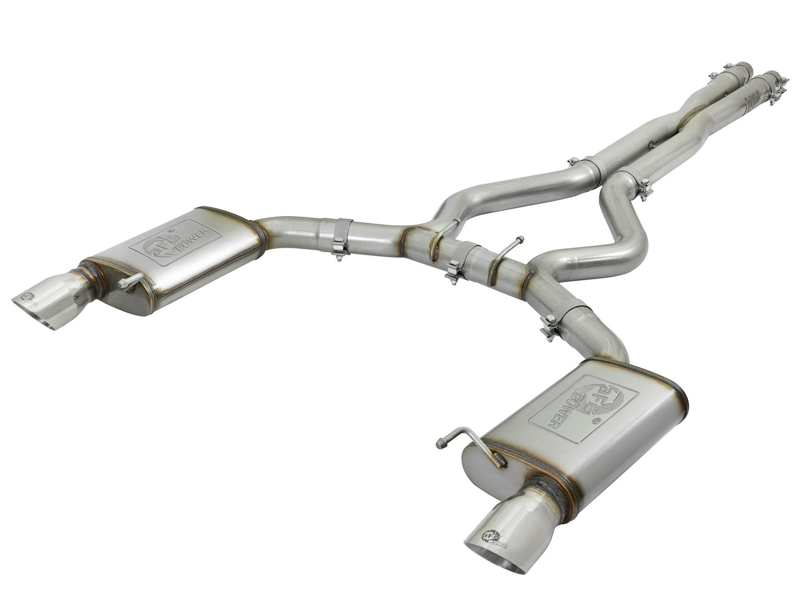 AFE 49-33072-1P MACH Force-Xp 3 IN 304 Stainless Steel Cat-Back Exhaust System w/Polished Tip