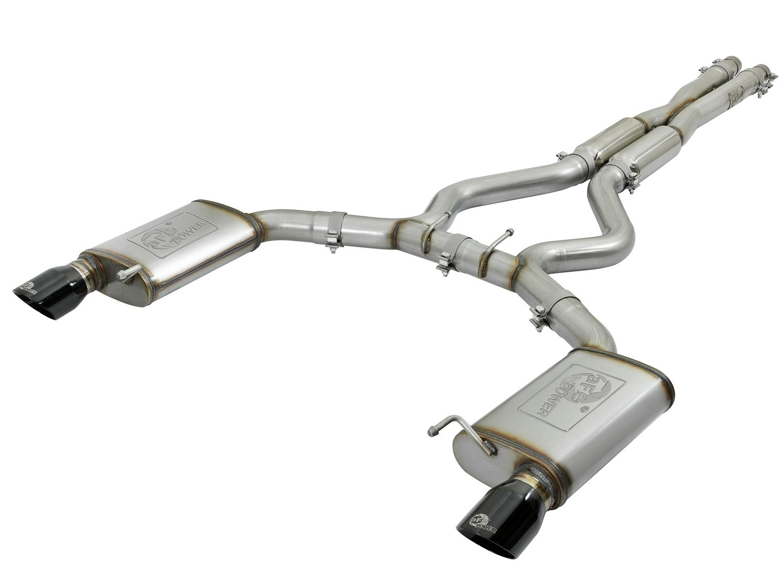 AFE 49-33087-B MACH Force-Xp 304 Stainless Steel Cat-Back Exhaust w/ Resonator Black Tip