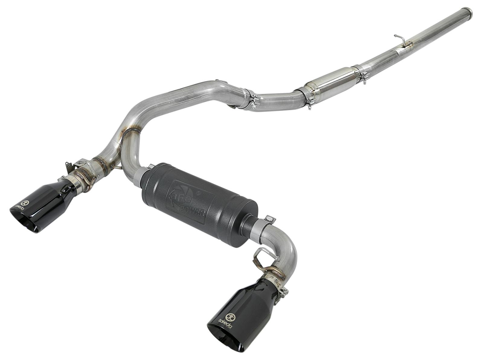AFE 49-33103-B Takeda 3 IN 304 Stainless Steel Cat-Back Exhaust System w/ Black Tip