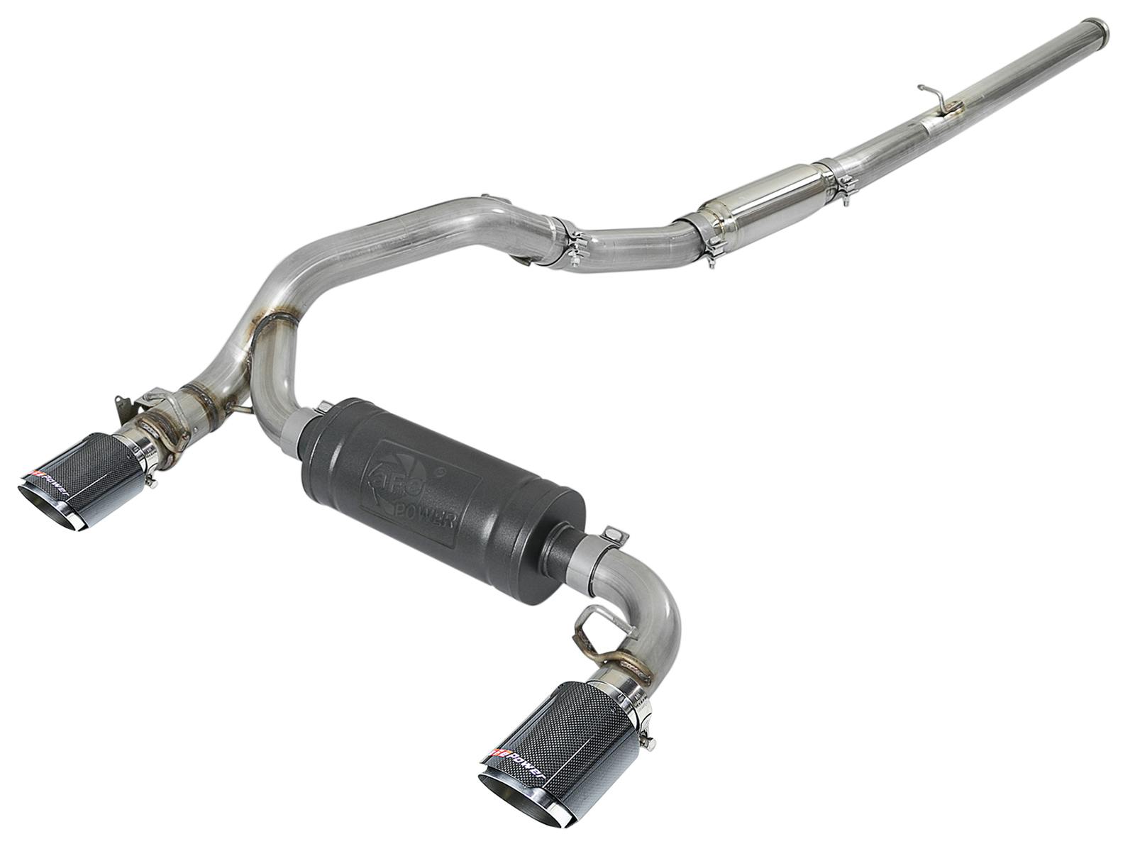 AFE 49-33103-C Takeda 3 IN 304 Stainless Steel Cat-Back Exhaust System w/ Carbon Fiber Tip