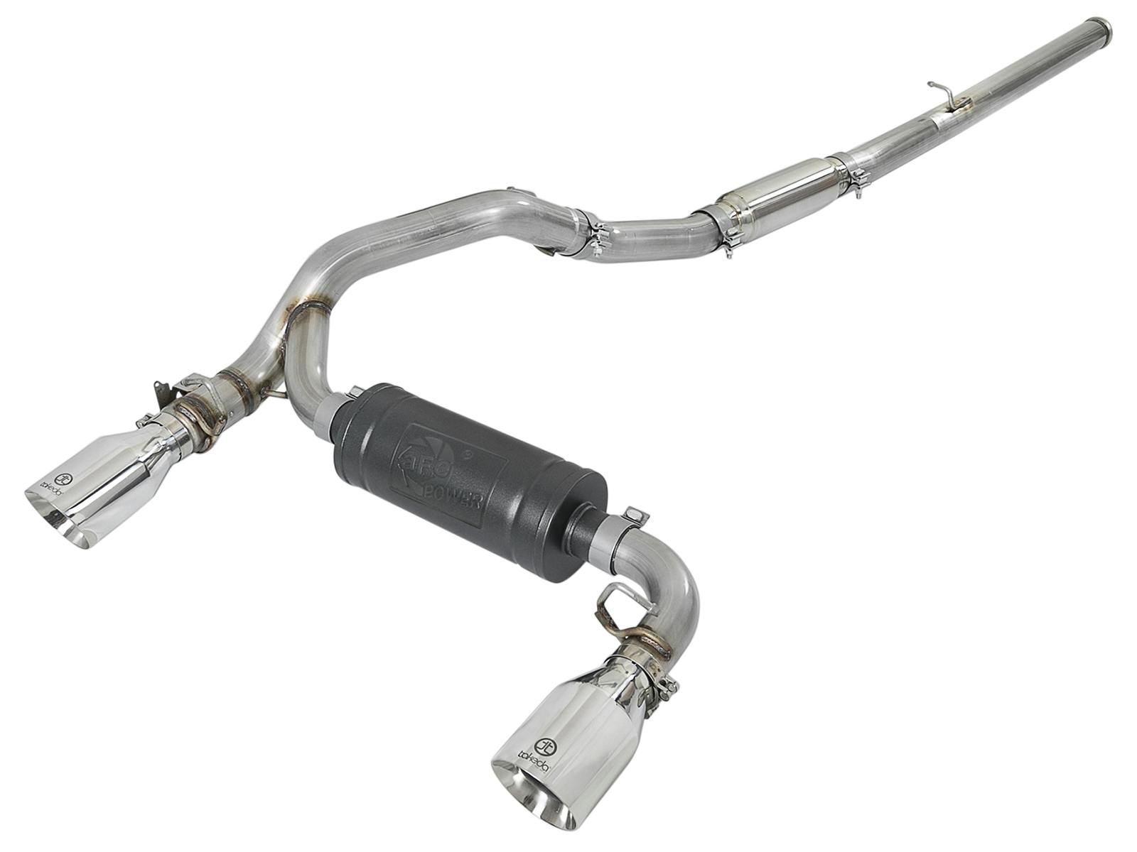 AFE 49-33103-P Takeda 3 IN 304 Stainless Steel Cat-Back Exhaust System w/ Polished Tip