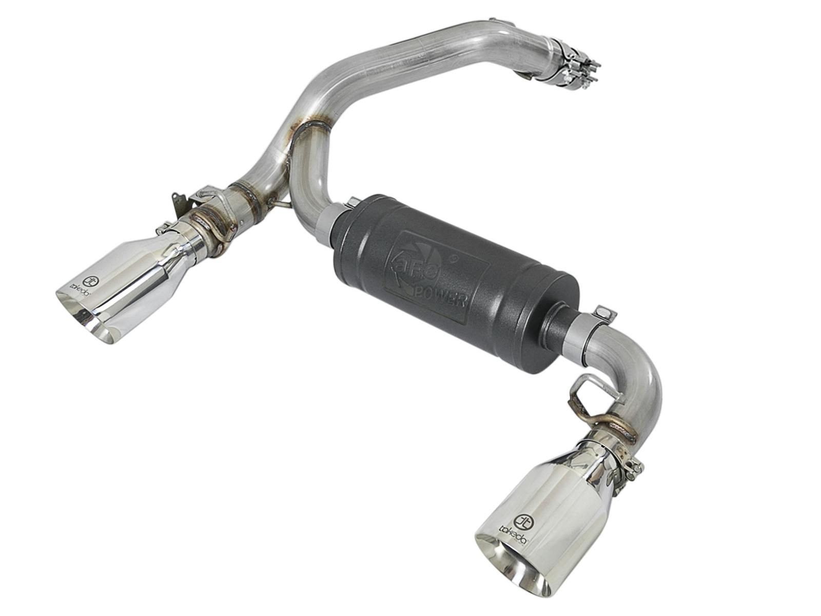 AFE 49-33104-P Takeda 3 IN 304 Stainless Steel Axle-Back Exhaust System w/ Polished Tip