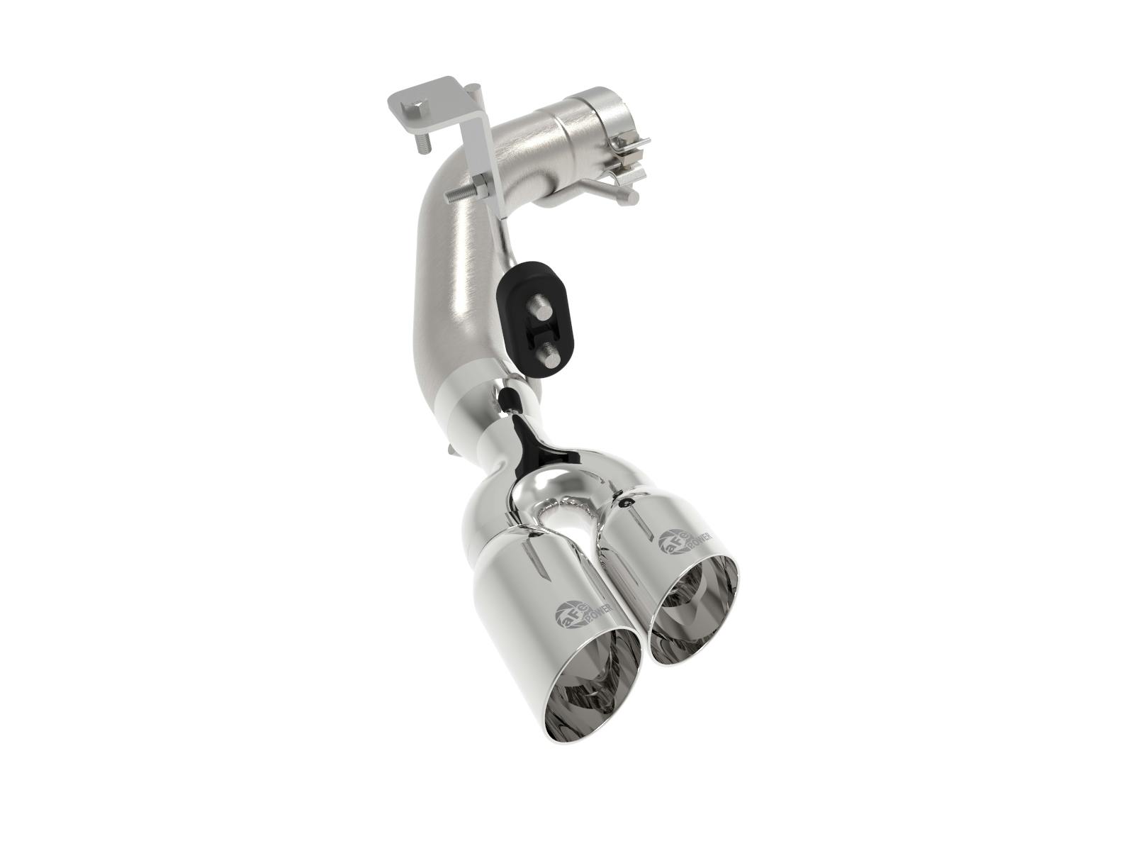 AFE 49-33110-P Rebel Series 3 IN 304 Stainless Steel Cat-Back Exhaust System w/ Polished Tips