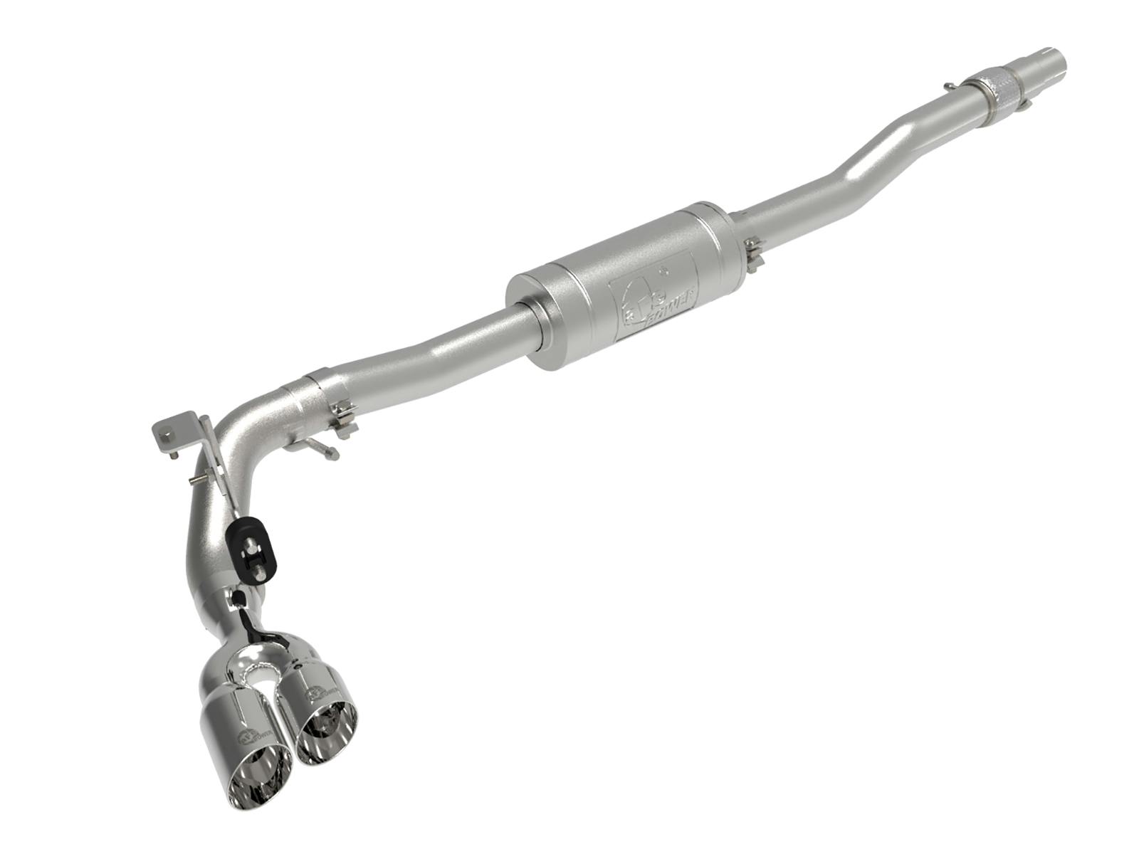 AFE 49-33111-P Rebel Series 3 IN 304 Stainless Steel Cat-Back Exhaust System w/ Polished Tips