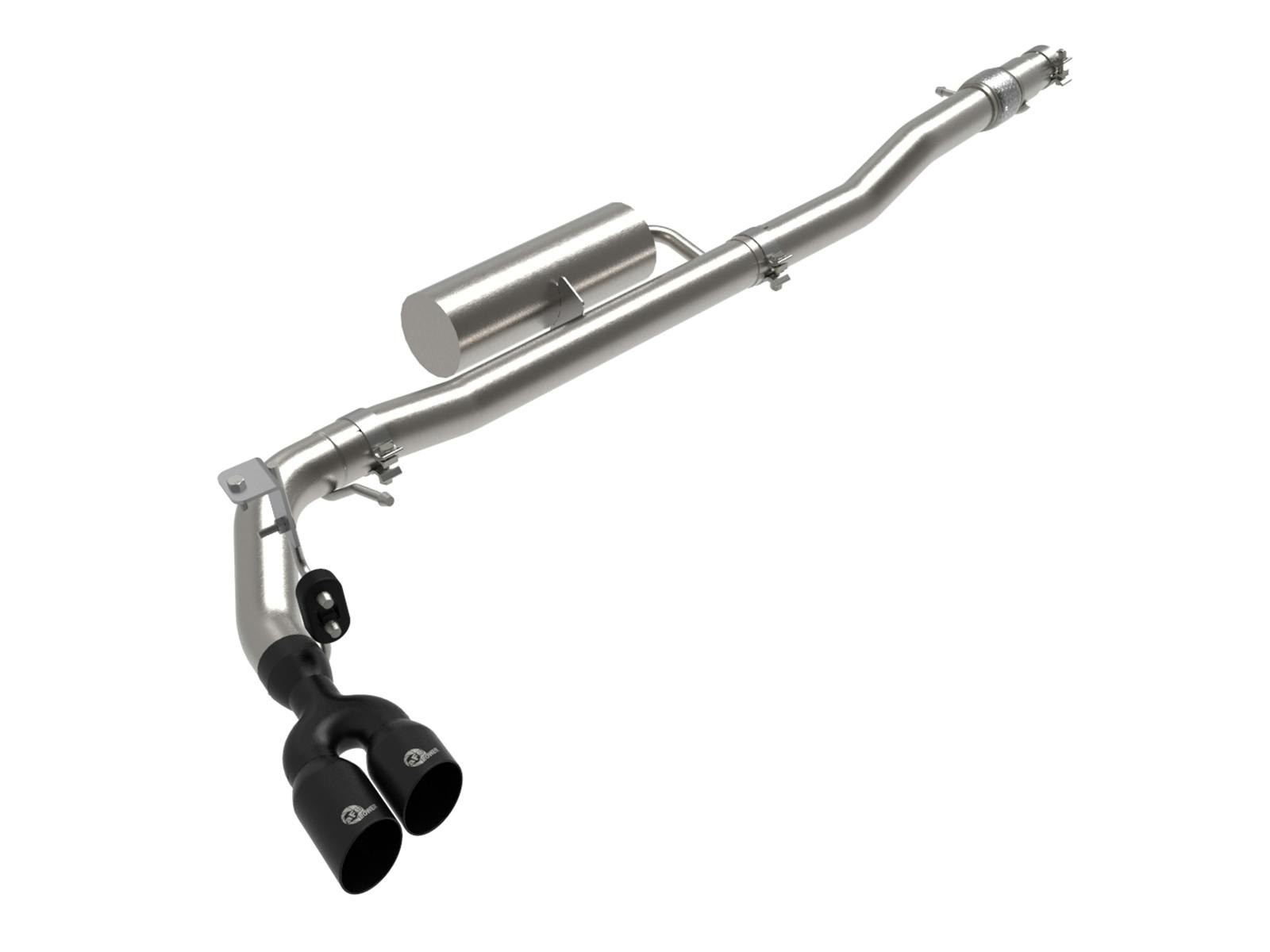 AFE 49-33119-B Rebel Series 3 IN 304 Stainless Steel Cat-Back Exhaust System w/ Black Tips