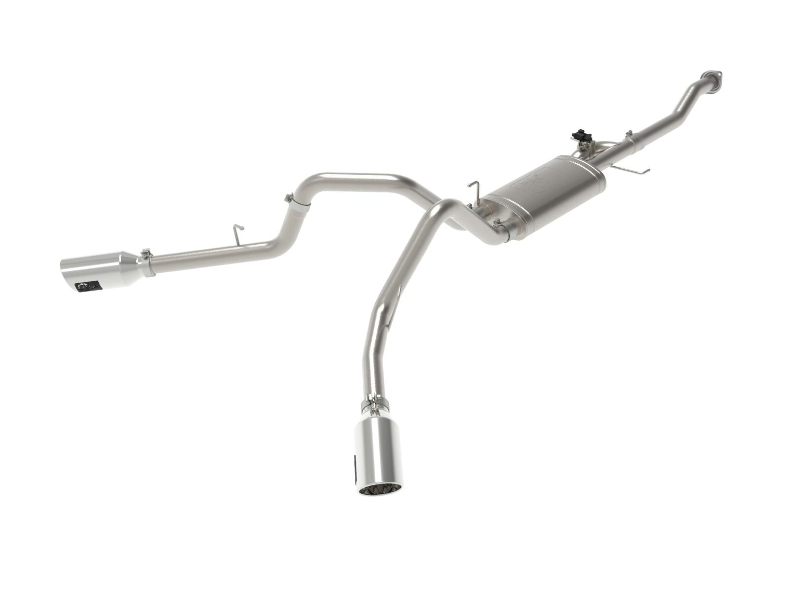 AFE 49-33123-P Gemini XV 3 IN 304 Stainless Steel Cat-Back Exhaust System w/ Cut-Out Polished