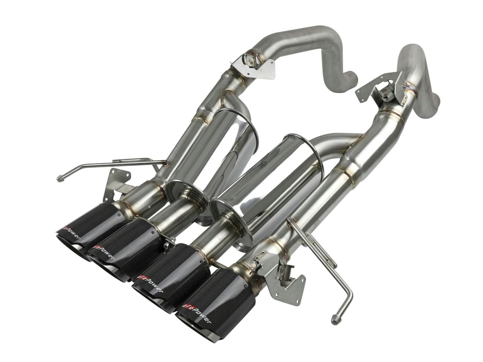 AFE 49-34056-1C MACH Force-Xp 304 Stainless Steel Axle-Back Exhaust System w/ Carbon Fiber Tip