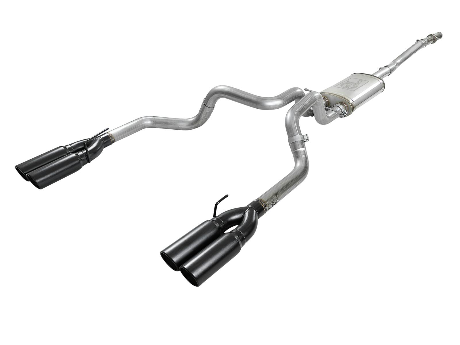 AFE 49-34105-B Vulcan Series 3 IN 304 Stainless Steel Cat-Back Exhaust System w/ Black Tips