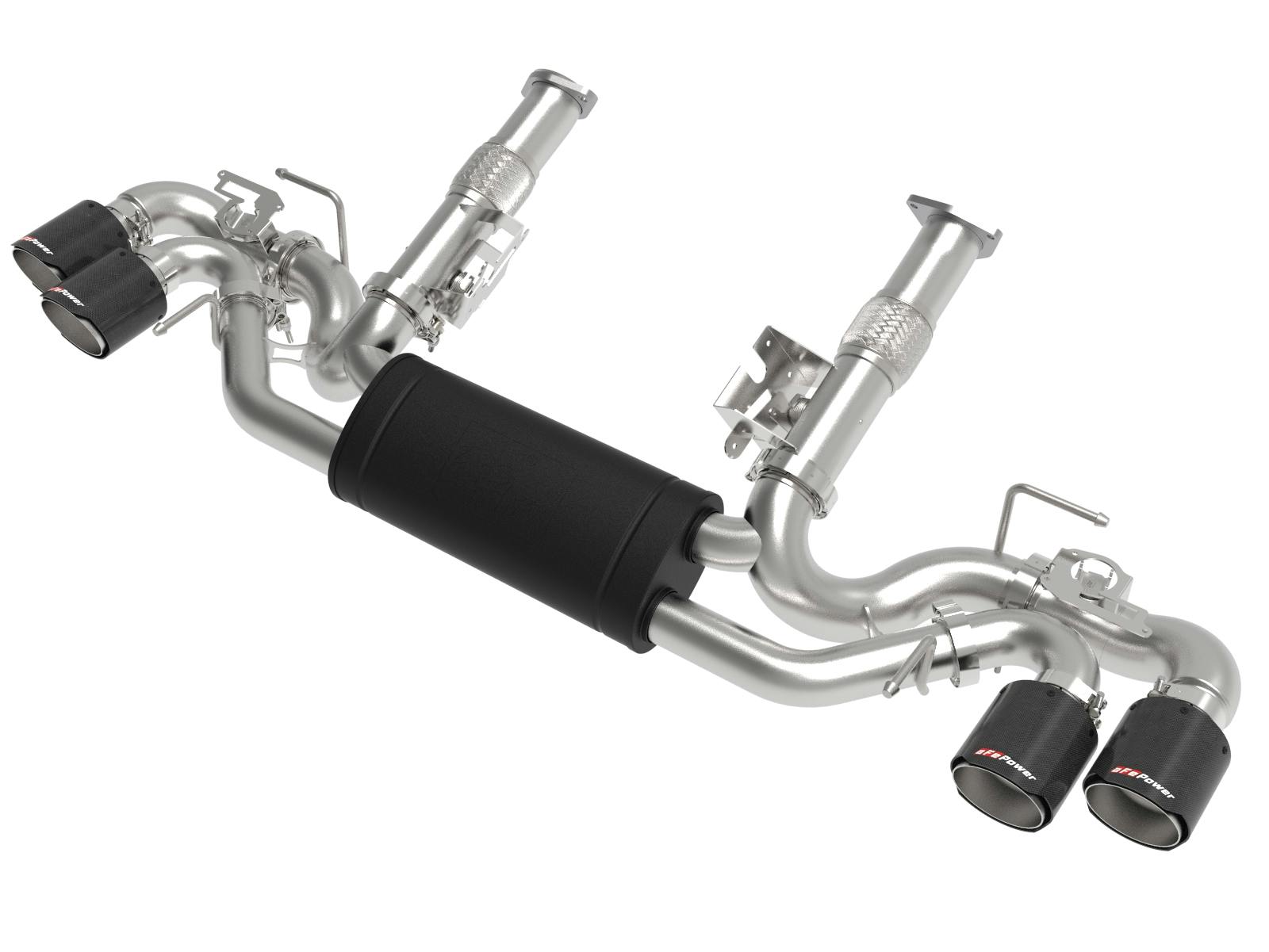 AFE 49-34124-C MACH Force-Xp 304 Stainless Steel Cat-Back Exhaust w/ Muffler Carbon (w/ NPP)