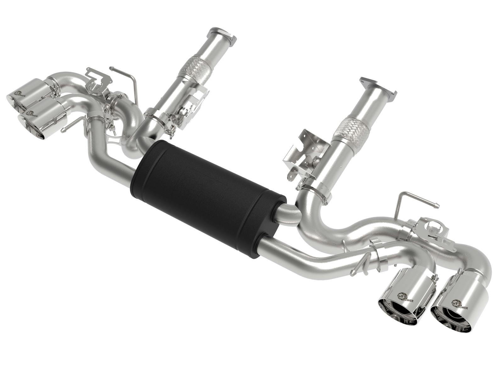 AFE 49-34124-P MACH Force-Xp 304 Stainless Steel Cat-Back Exhaust w/ Muffler Polished (w/ NPP