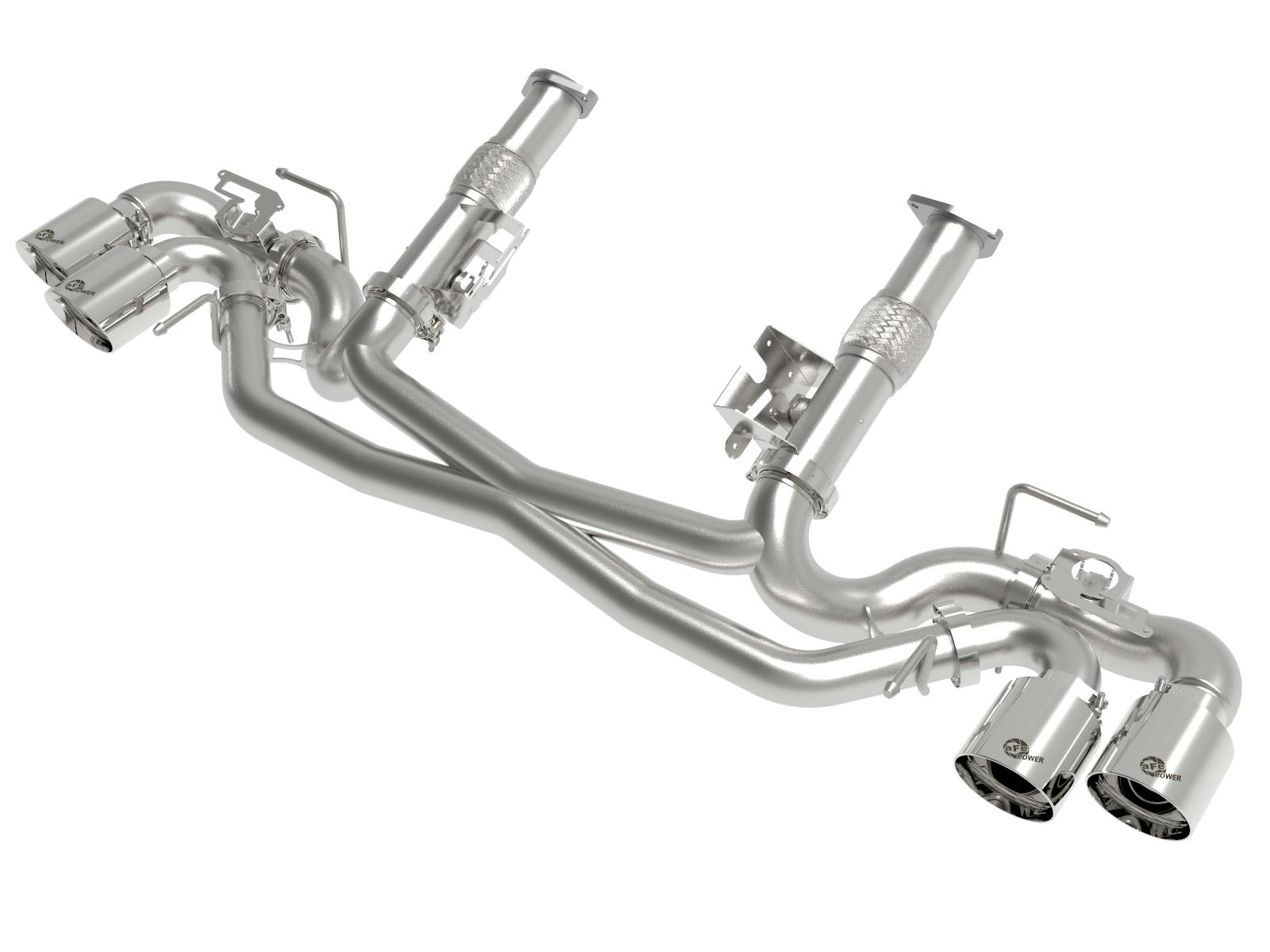 AFE 49-34124NM-P MACH Force-Xp 304 Stainless Steel Cat-Back Exhaust w/o Muffler Polished (w/ NP