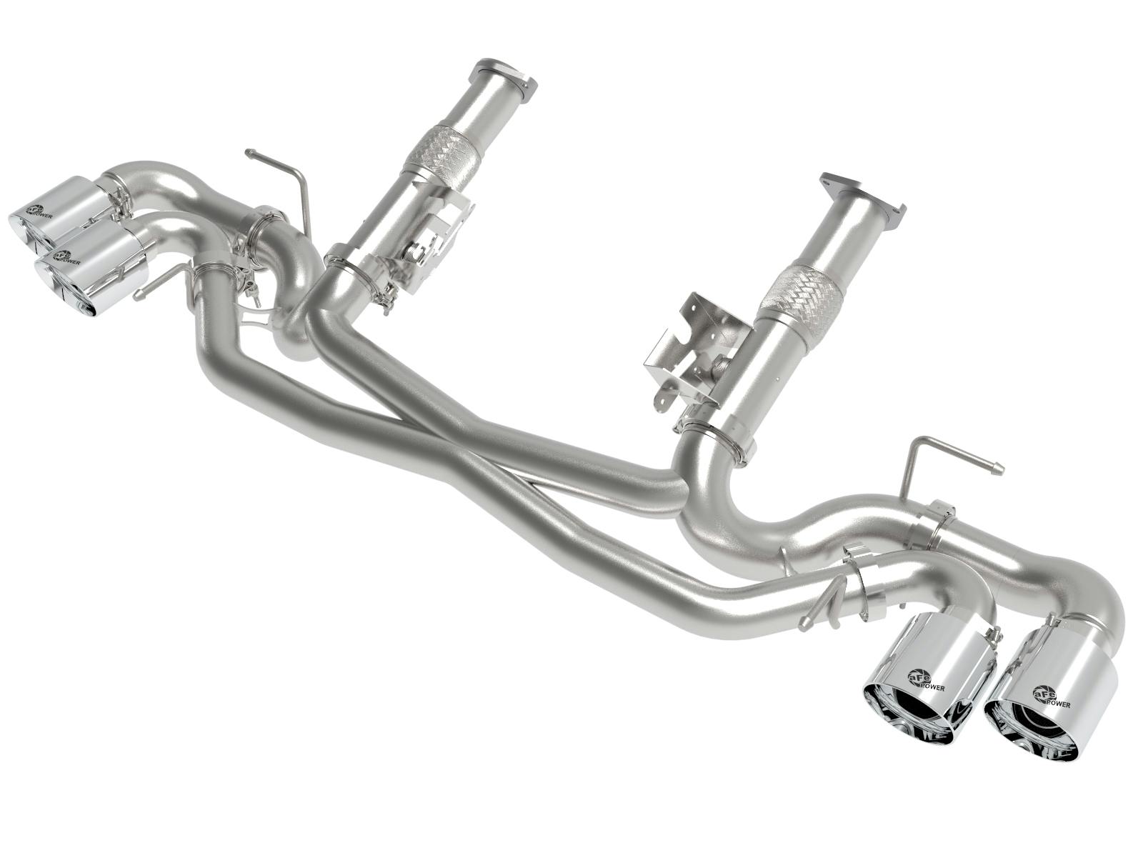 AFE 49-34127NM-P MACH Force-Xp 304 Stainless Steel Cat-Back Exhaust w/o Muffler Polished (No NP