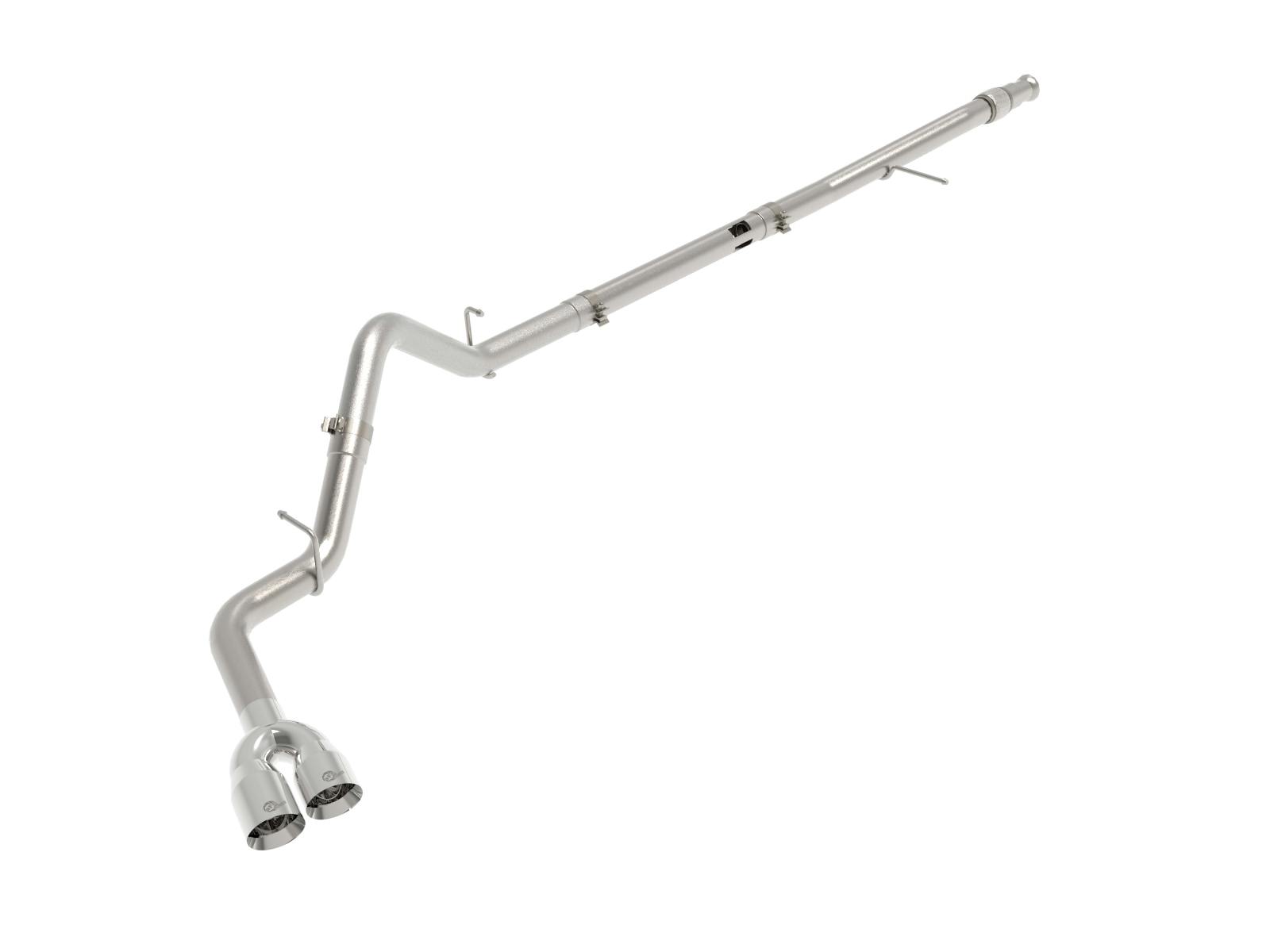 AFE 49-34129-P Rebel XD Series 3 IN 304 Stainless Steel DPF-Back Exhaust w/Dual Polished Tips