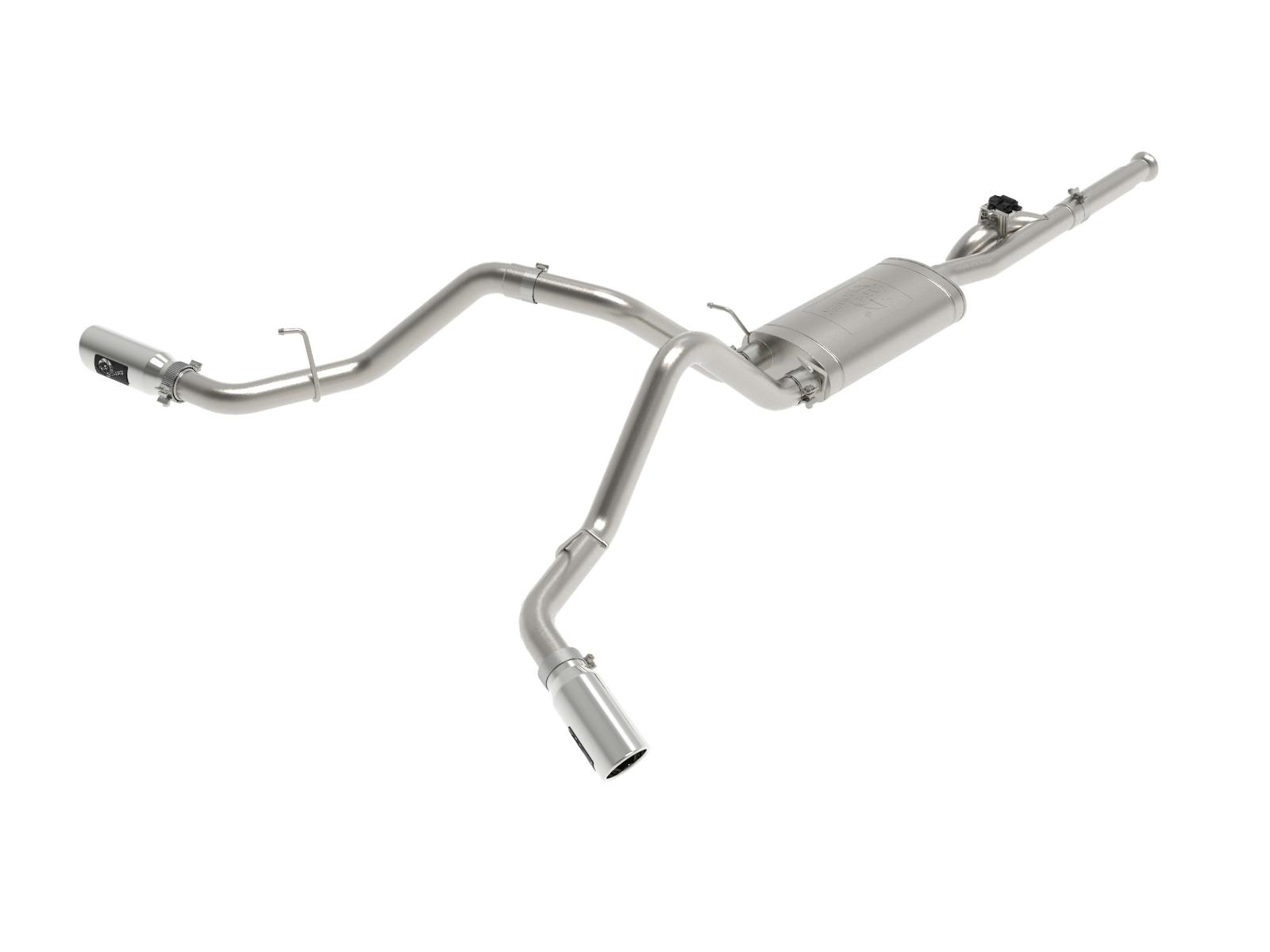 AFE 49-34131-P Gemini XV 3 IN 304 Stainless Steel Cat-Back Exhaust System w/ Cut-Out Polished