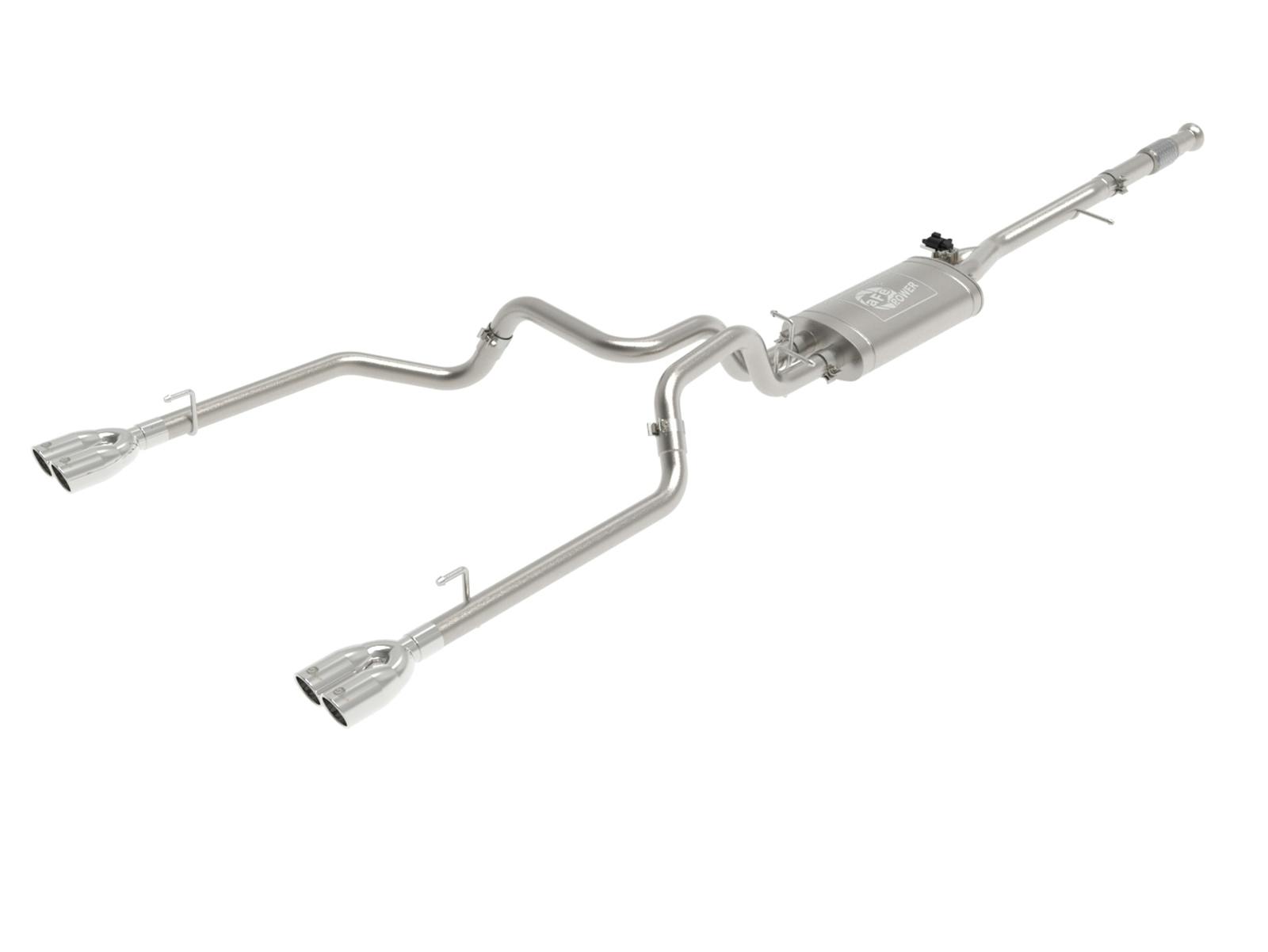 AFE 49-34139-P Gemini XV 3 IN 304 Stainless Steel Cat-Back Exhaust System w/ Cut-Out Polished