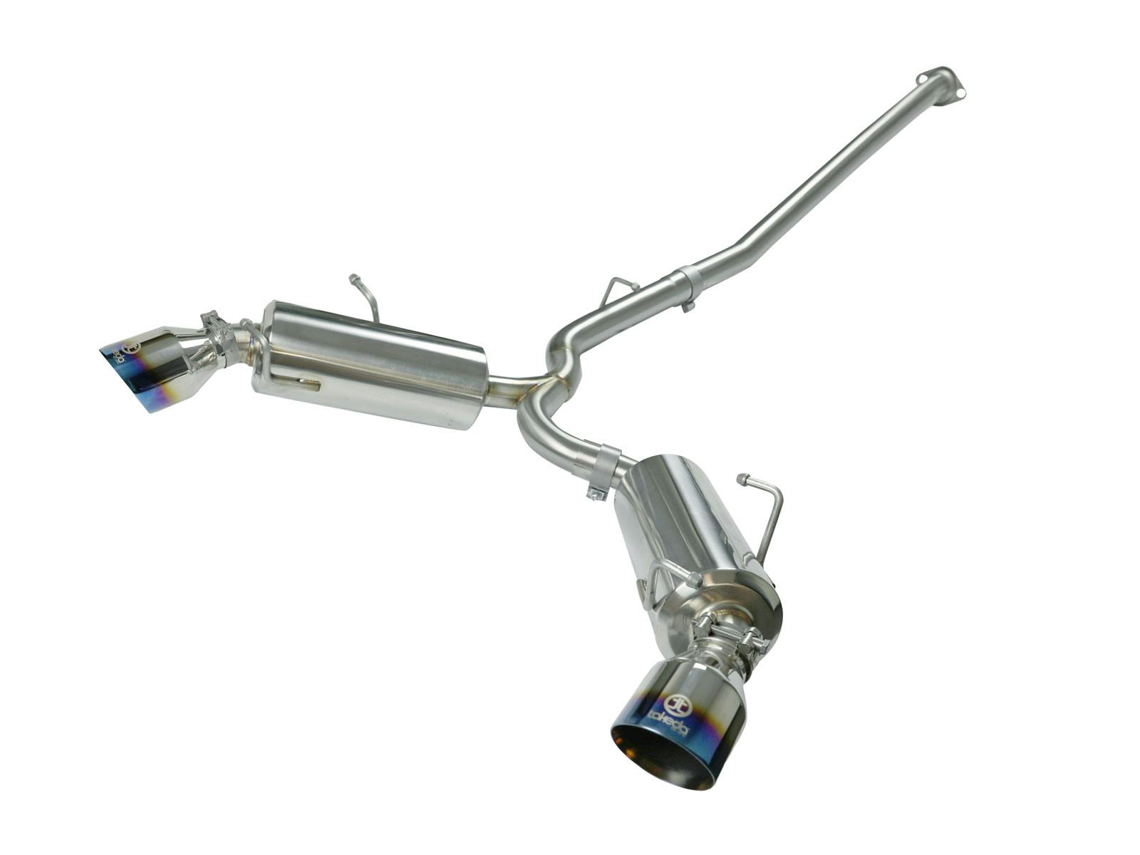 AFE 49-36023-L Takeda 2-1/2 IN 304 Stainless Steel Cat-Back Exhaust System w/Blue Flame Tip