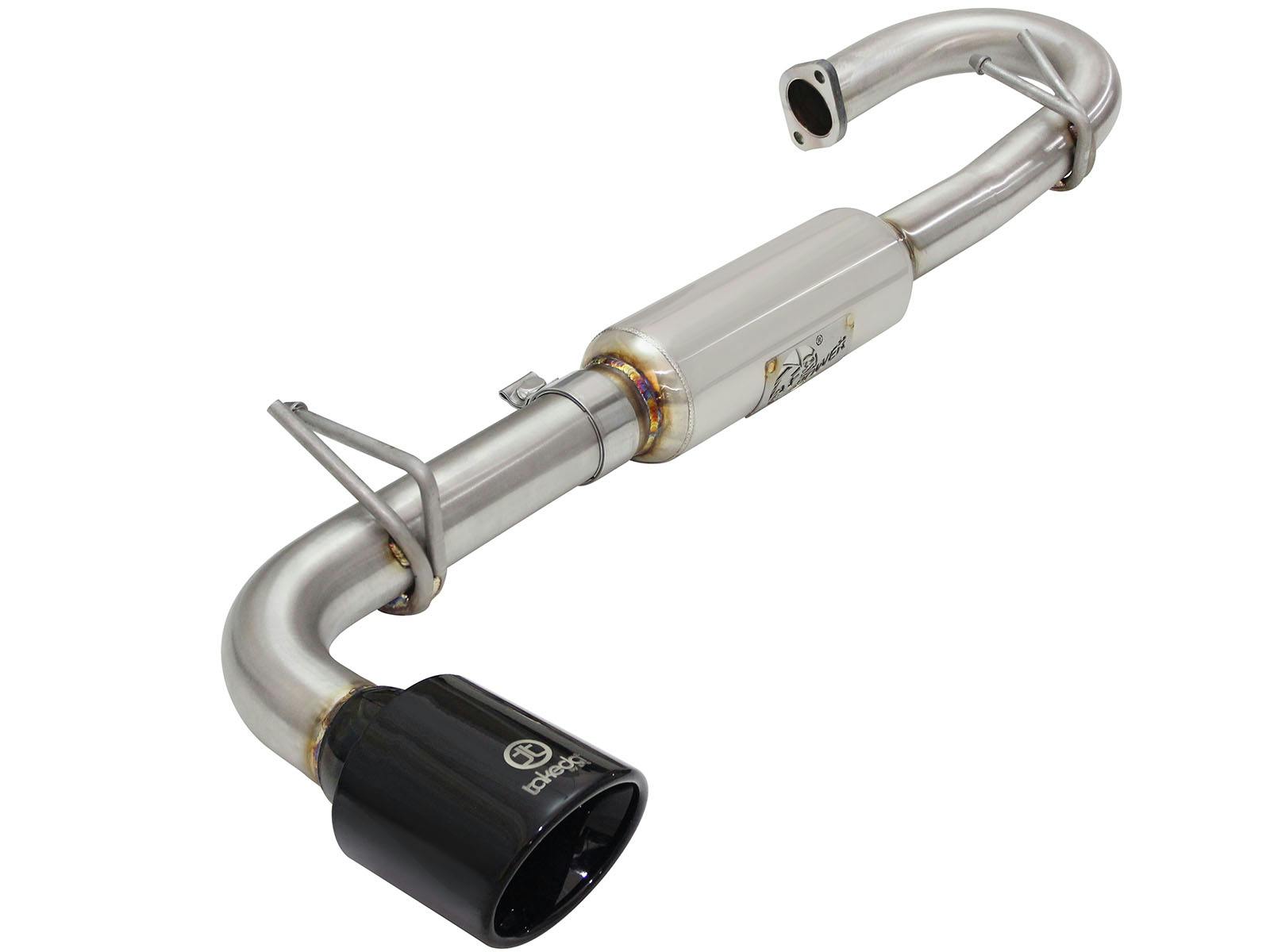 AFE 49-36025-B Takeda 2-1/4 to 2-1/2 IN 304 SS Axle-Back Exhaust System w/Black Tip