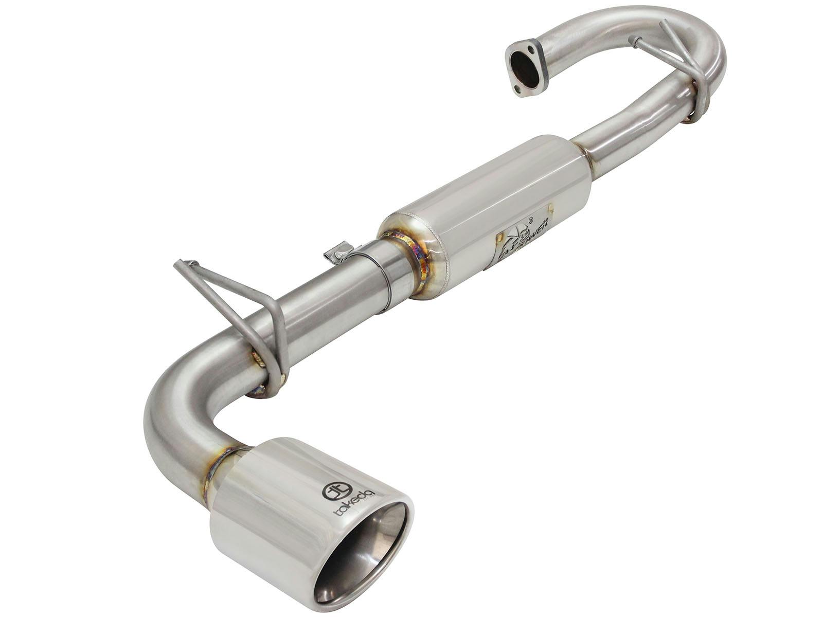 AFE 49-36025-P Takeda 2-1/4 to 2-1/2 IN Stainless Steel Axle-Back Exhaust Sys w/Polished Tip