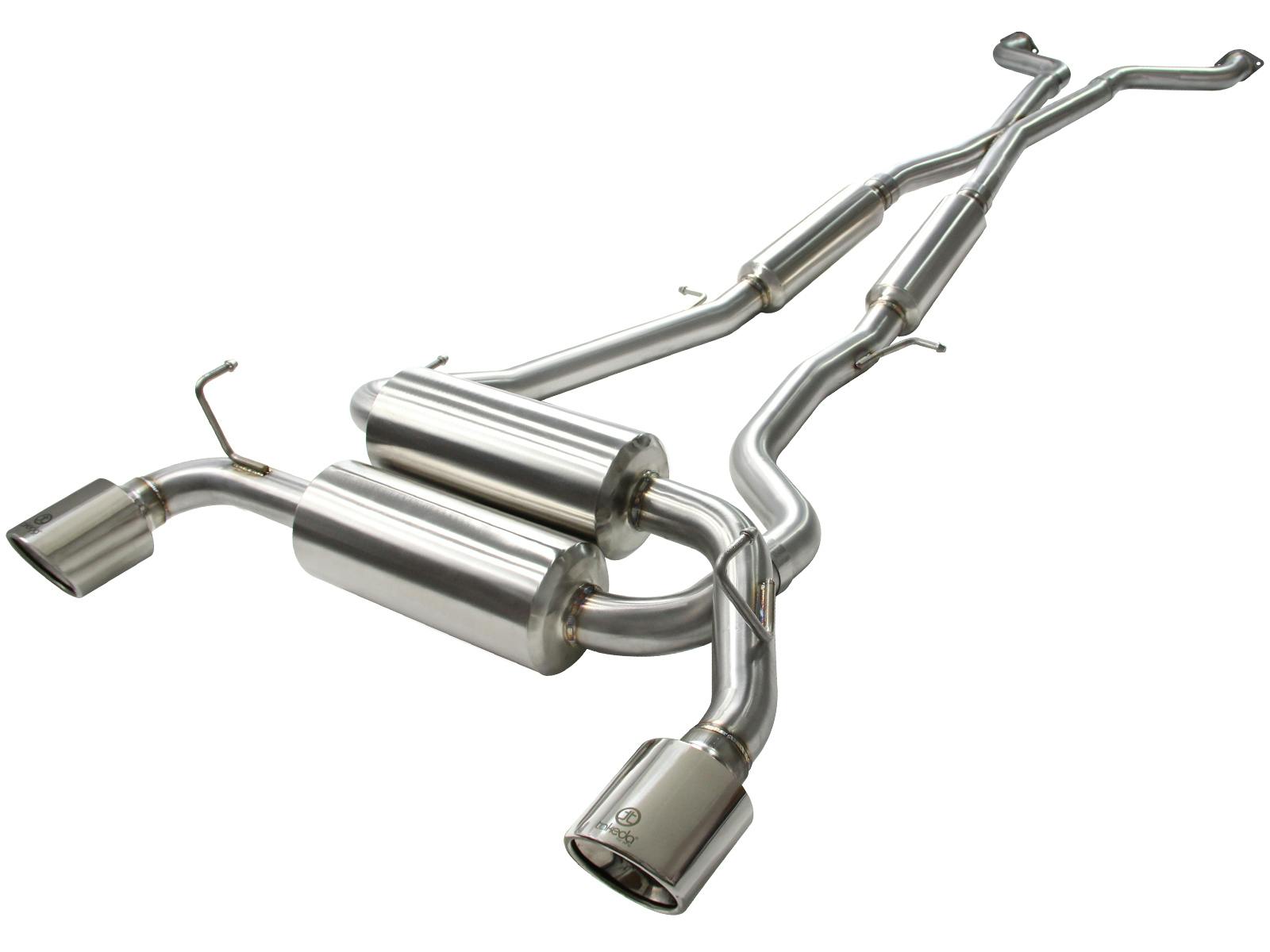 AFE 49-36103-P Takeda 2-1/2 IN 304 Stainless Steel Cat-Back Exhaust System w/ Polished Tips
