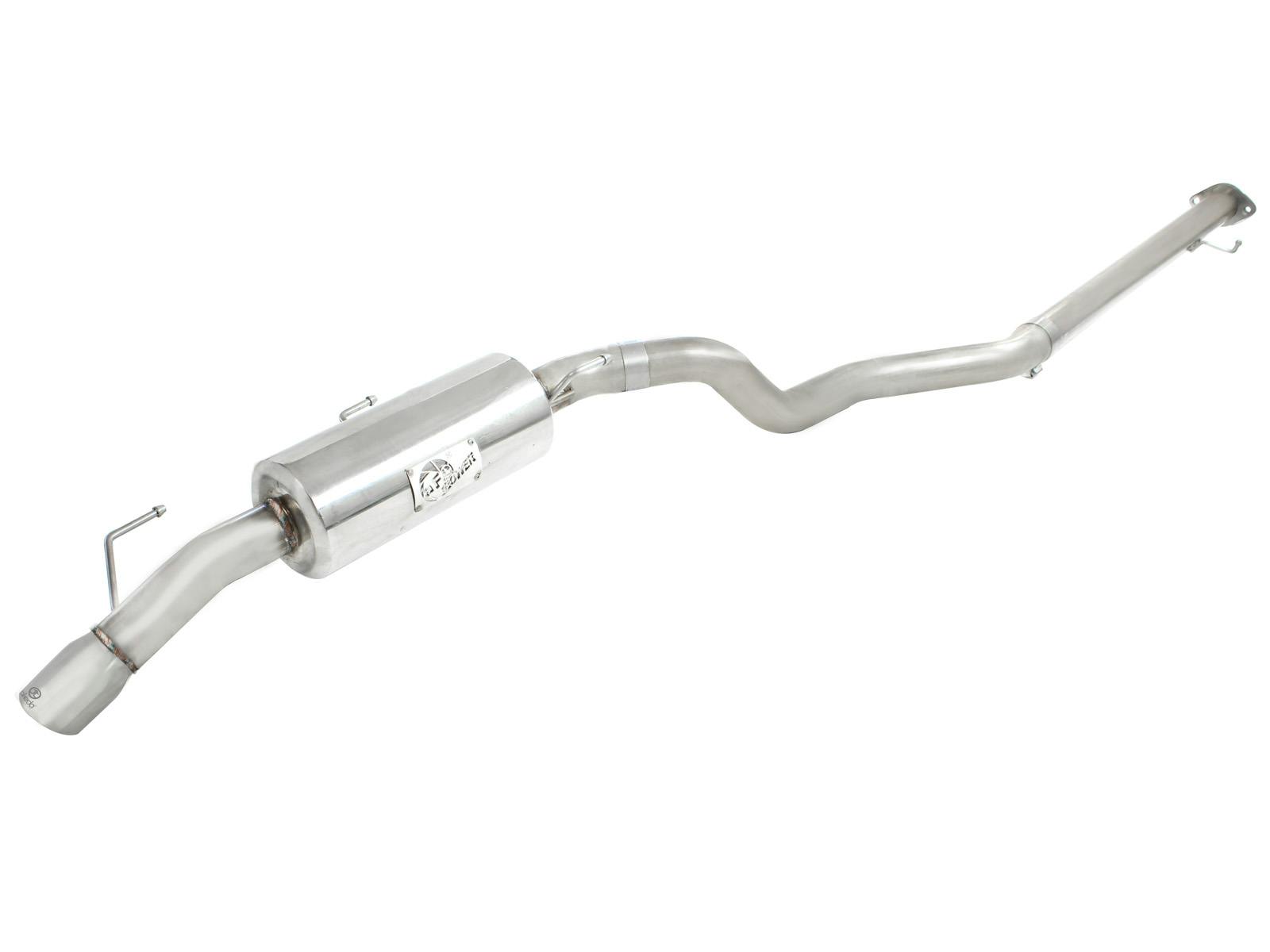 AFE 49-36109-P Takeda 2-1/2 IN 304 Stainless Steel Cat-Back Exhaust System w/Polished Tip