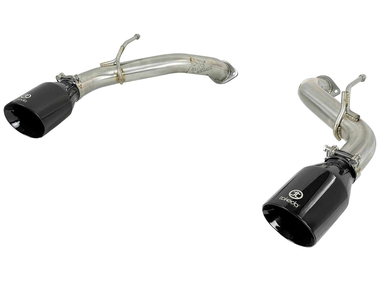 AFE 49-36133NM-B Takeda 2-1/2 IN 304 Stainless Steel Axle-Back Exhaust System w/ Black Tips