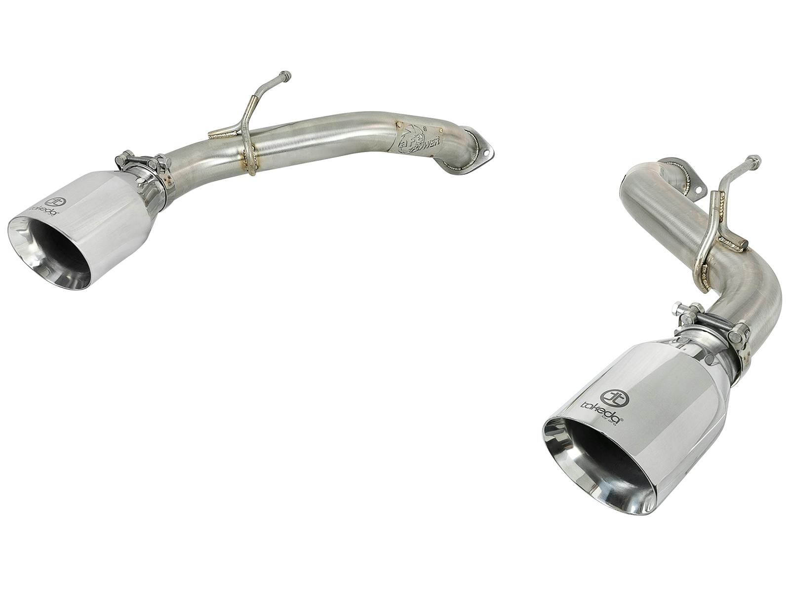 AFE 49-36133NM-P Takeda 2-1/2 IN 304 Stainless Steel Axle-Back Exhaust System w/ Polished Tips