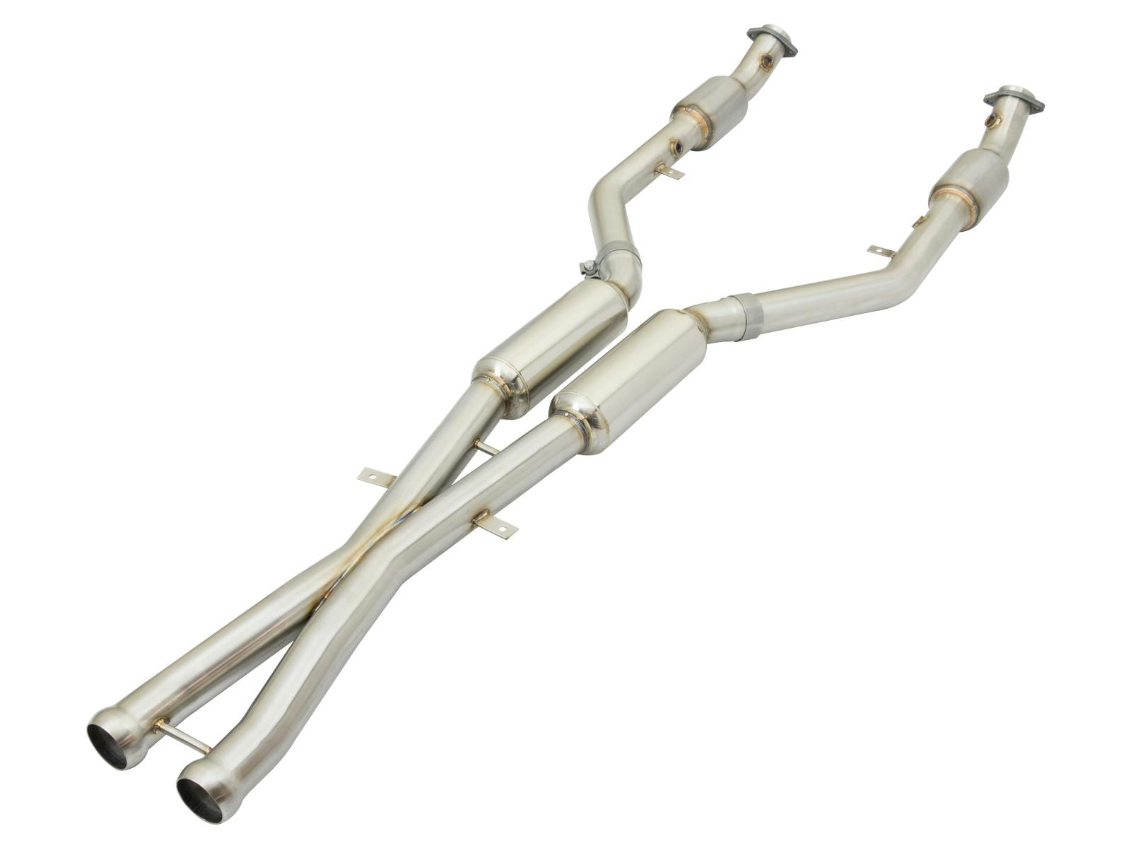 AFE 49-36321-1 MACH Force-Xp X-Pipe 2-1/2 IN 304 Stainless Steel w/ Cat & Resonator