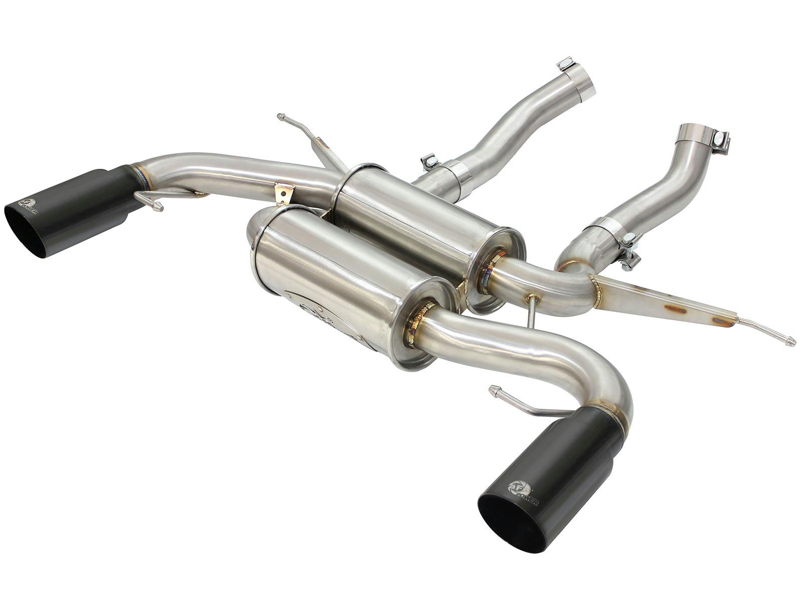 AFE 49-36327-B MACH Force-Xp 2-1/2 IN 304 Stainless Steel Axle-Back Exhaust System w/Black Ti