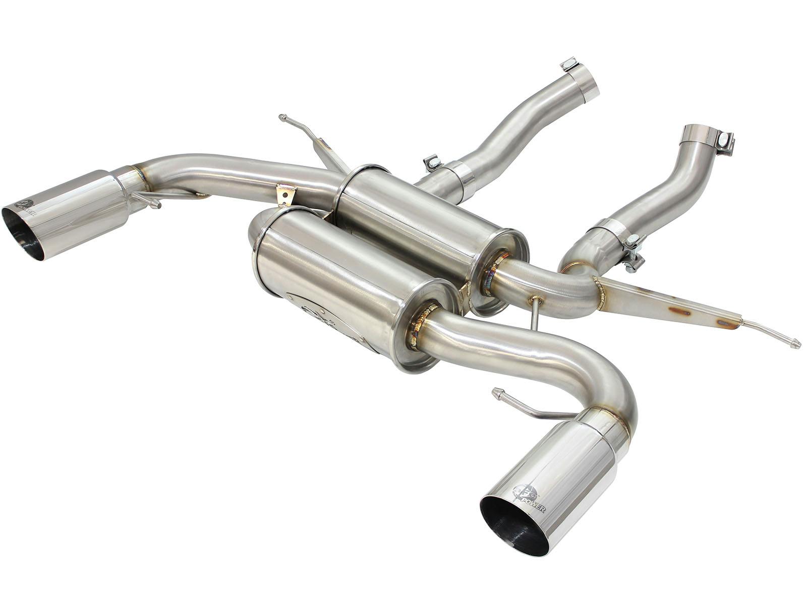 AFE 49-36327-P MACH Force-Xp 2-1/2 IN 304 Stainless Steel Axle-Back Exhaust System Polished