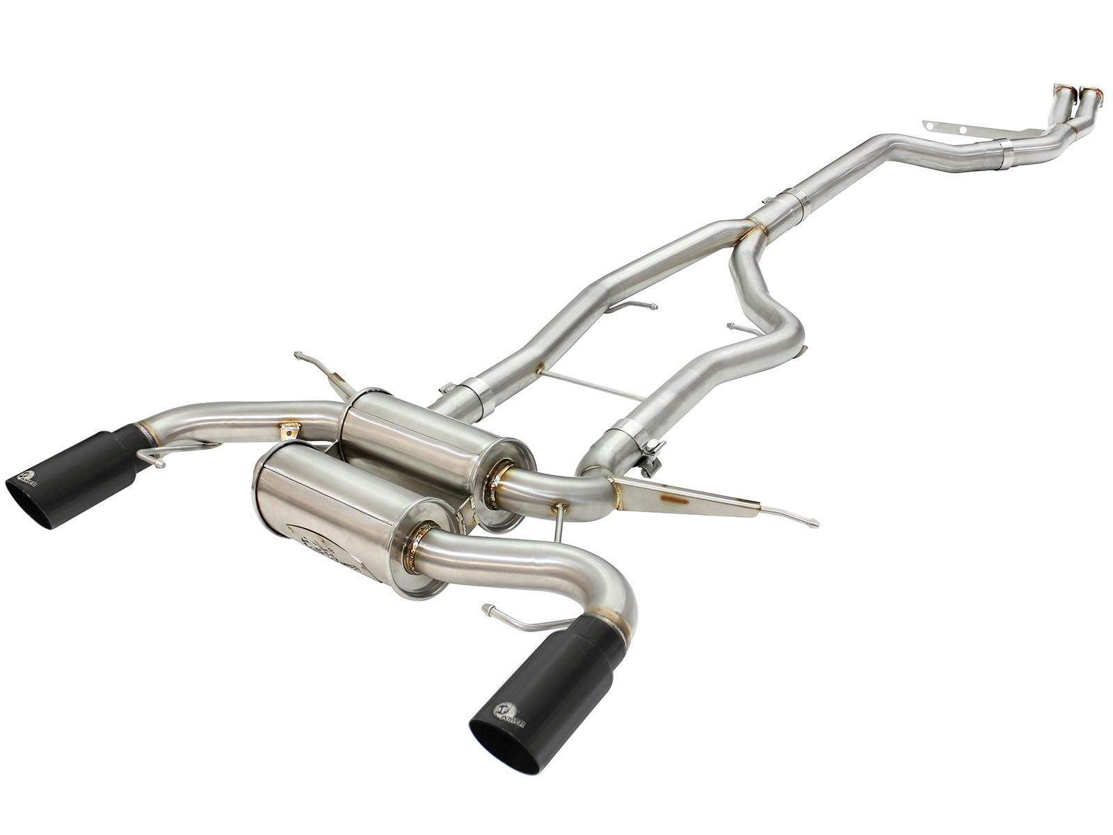 AFE 49-36328-B MACH Force-Xp 3 IN to 2-1/2 IN Stainless Steel Cat-Back Exhaust w/ Black Tip