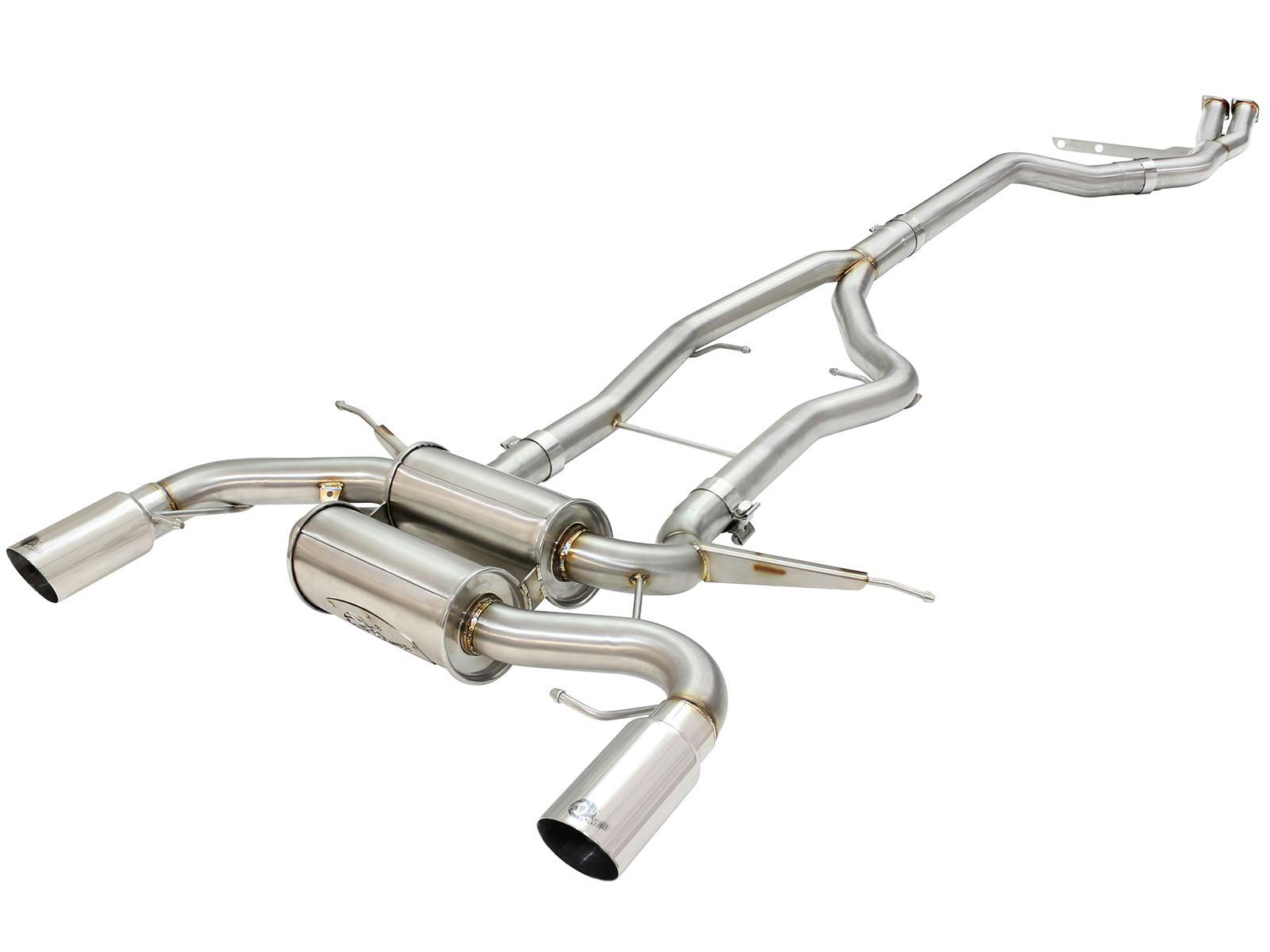 AFE 49-36328-P MACH Force-Xp 3 to 2-1/2 IN Stainless Steel Cat-Back Exhaust Sys w/Polished Ti