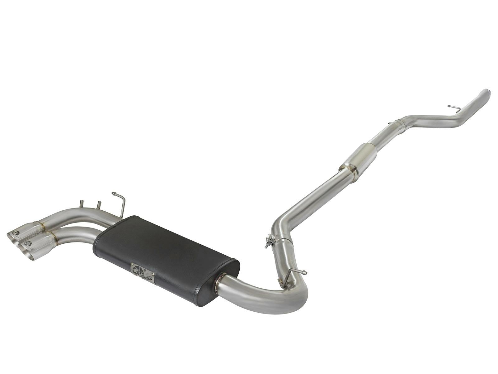 AFE 49-36329-P MACH Force-Xp 3 IN to 2-1/4 IN Stainless Steel Cat-Back Exhaust w/ Polish Tip