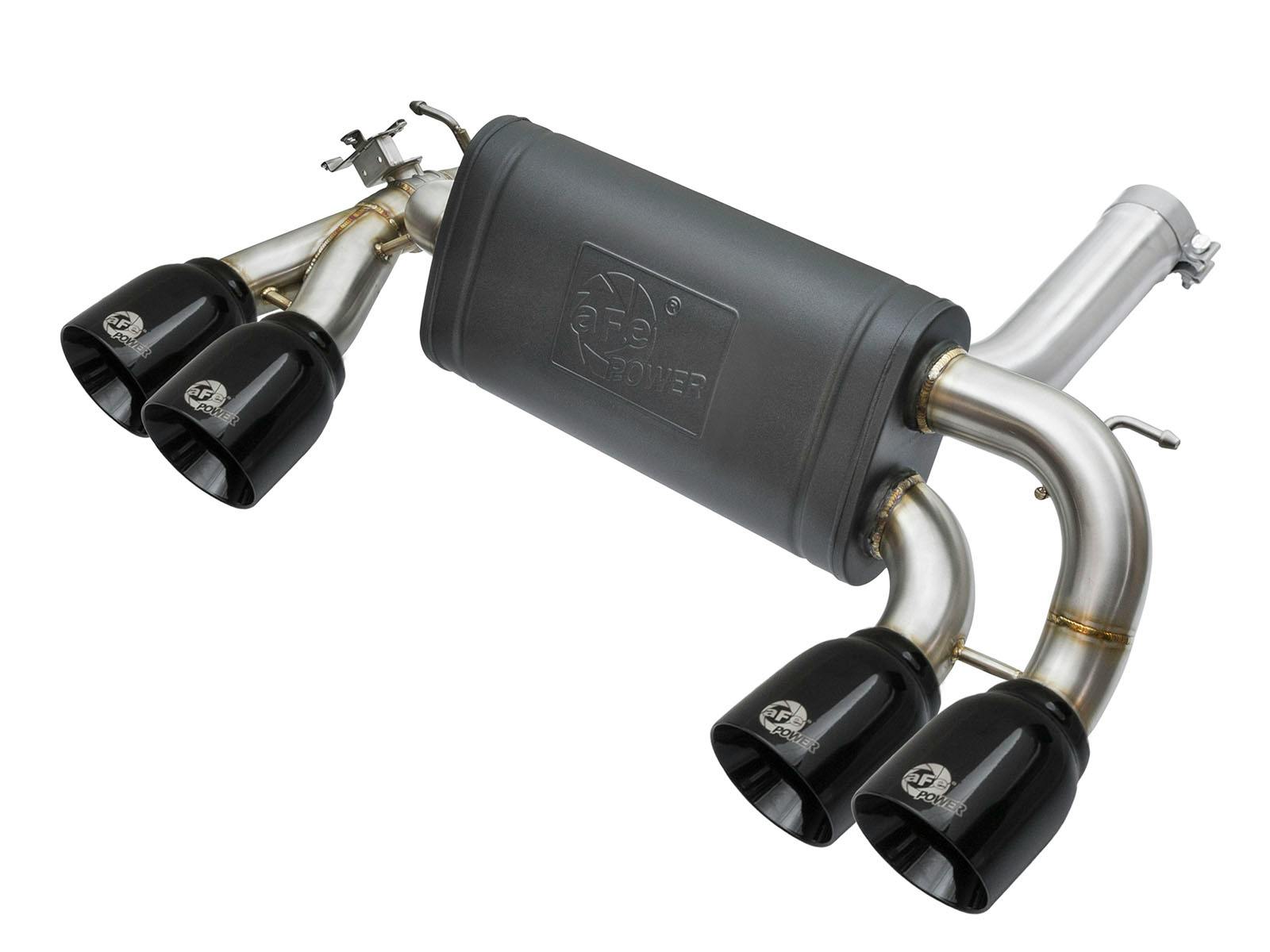 AFE 49-36333-B MACH Force-Xp 3 to 2-1/2 IN Stainless Steel Axle-Back Exhaust System w/Black T