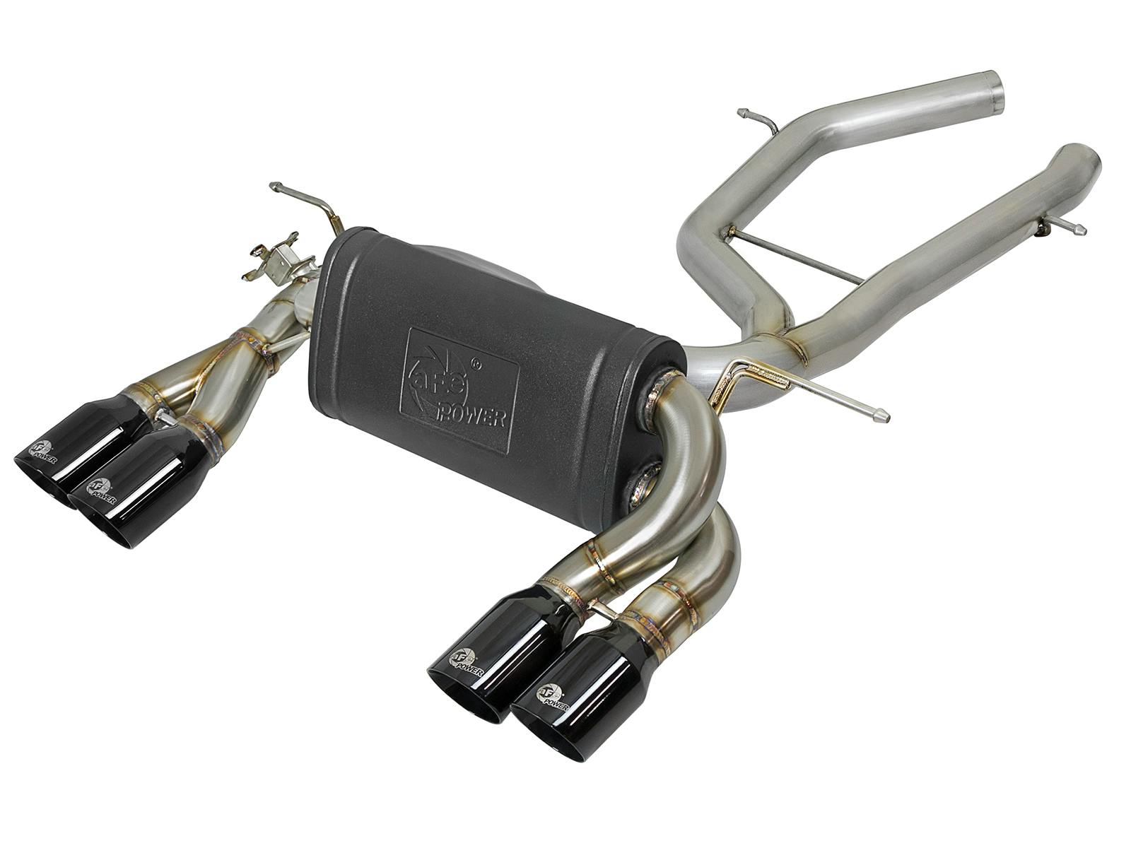 AFE 49-36338-B MACH Force-Xp 2-1/2 IN Stainless Steel Axle Back Exhaust System w/ Black Tips