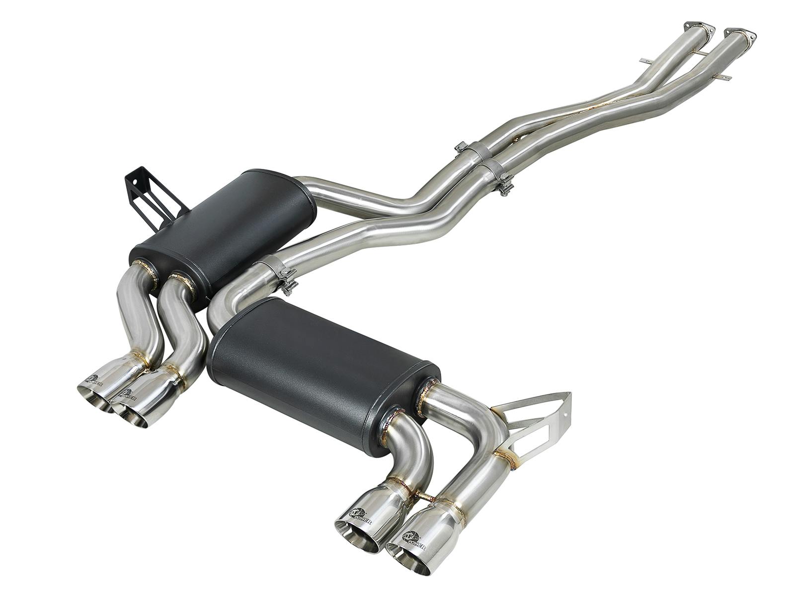 AFE 49-36344-P MACH Force-XP 2-1/2 IN 304 Stainless Steel Cat-Back Exhaust w/ Polished Tips